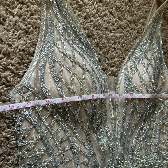 Cinderella divine dress , size 6 , silver nude . - Picture 14 of 16